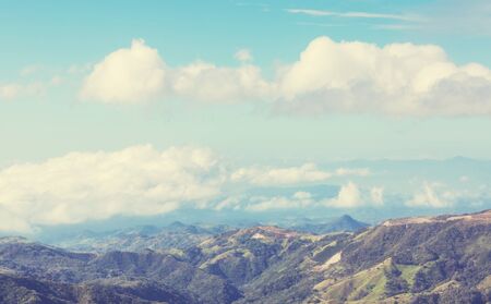 Beautiful mountains landscape in Costa Rica, Central Americaの写真素材