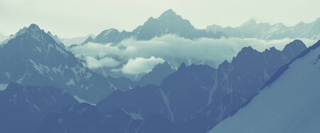 Landscape of the High Caucasus mountains