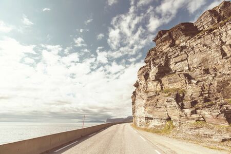 Road in Norway mountains in summer seasonの写真素材