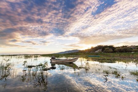 The fishing boats in Mexicoの写真素材
