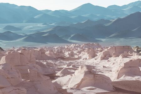 Unusual Campo de Piedra Pï¿½mez, northern Argentina desert limestone rock formations