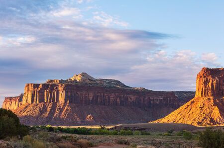 Sandstone formations in Utah, USA. Beautiful Unusual landscapes.の写真素材