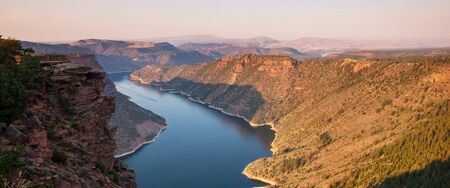 Hiker in Flaming Gorge recreation area