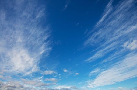 Sunny background, blue sky with white clouds, natural background.