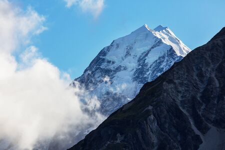 View of the majestic Aoraki Mount Cook,  New Zealand