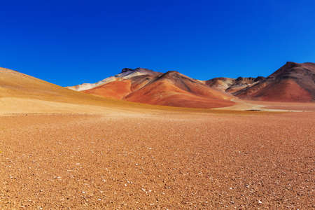 Unusual mountains landscapes  in Bolivia altiplano travel adventure South Americaの写真素材