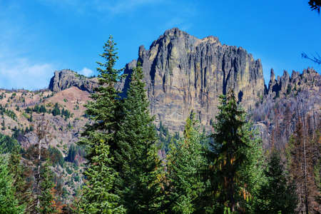 Picturesque mountain view in the Canadian Rockies in summer season