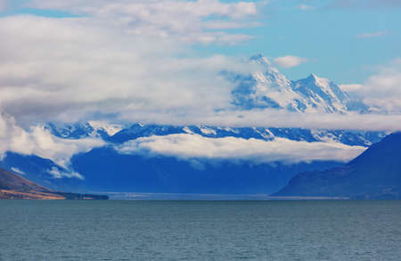View of the majestic Aoraki Mount Cook,  New Zealand