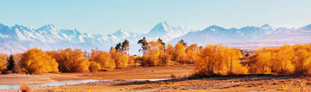 Autumn season in New Zealand mountains