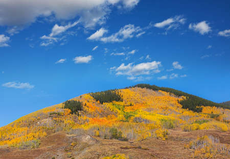 Late Autumn season in mountainsの写真素材