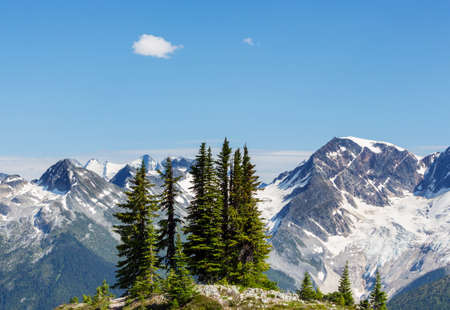 Picturesque mountain view in the Canadian Rockies in summer season
