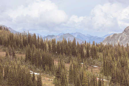 Beautiful mountain peak in  North Cascade Range, Washington / USA