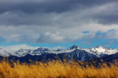 Beautiful natural landscapes in Mount Cook National Park, South Island, New Zealandの写真素材