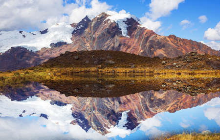Beautiful mountains landscapes in Cordillera Blanca,  Peru, South America