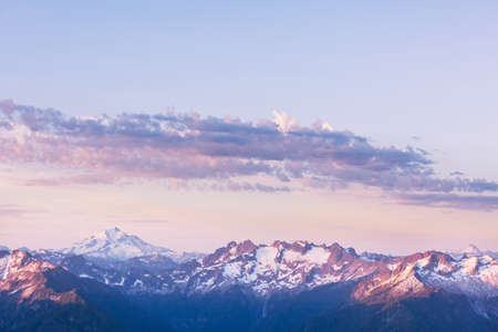Beautiful mountain peak in  North Cascade Range, Washington / USAの写真素材