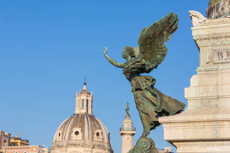 Old street in ancient Rome, Italy.  Architecture and landmark concept. Travel background.