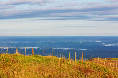 Beautiful landscapes it the Ocean Beach, New Zealand. Inspiring natural and travel background
