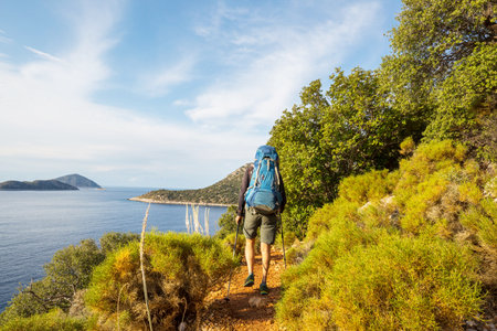 Beautiful nature landscapes in Turkey mountains.  Lycian way is famous among  hikers.の写真素材