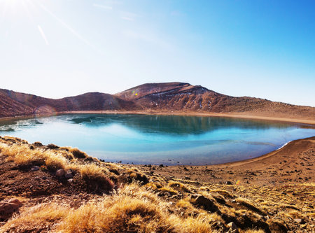 Amazing natural landscapes in New Zealand. Mountains lake.の写真素材