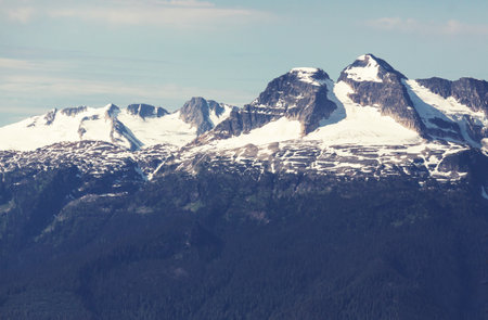Picturesque mountain view in the Canadian Rockies in summer season