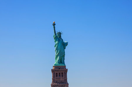 The Statue of Liberty National Monument on the Liberty island, Manhattan, New York, USA.の写真素材