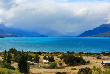 Beautiful mountain landscapes in Patagonia. Mountains lake in Argentina, South America.の写真素材