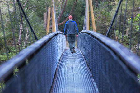 Hiking and tramping in New Zealand. Travel and adventure conceptの写真素材