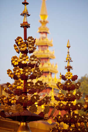 Beautiful architecture detail in Myanmar