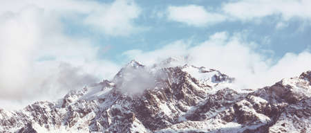 Amazing natural landscapes in New Zealand.  Beautiful Mountains .の写真素材