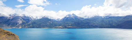 Beautiful mountain landscapes in Patagonia. Mountains lake in Argentina, South America.