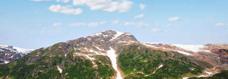 Picturesque mountain view in the Canadian Rockies in summer seasonの写真素材