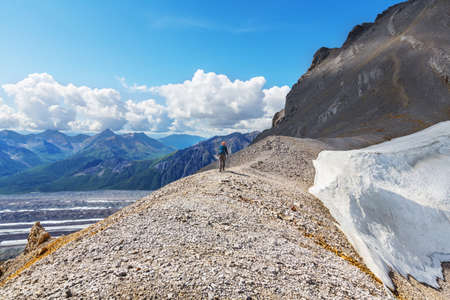Hike in  Alaska at summertime