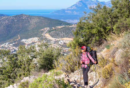 Beautiful nature landscapes in Turkey mountains.  Lycian way is famous among  hikers.の写真素材