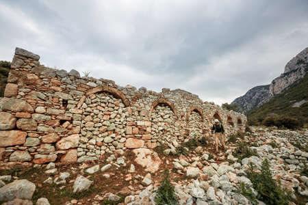 Beautiful landscapes on the Carian trail. Aegean Sea, Turkey.の写真素材