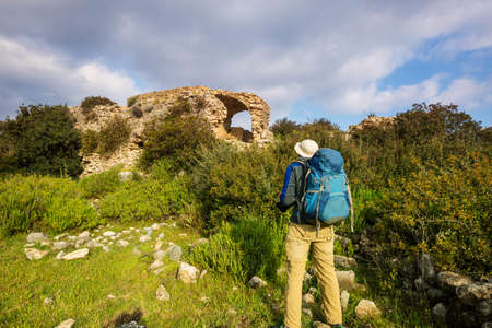 Hike among ruins on Carian trail, Turkeyの写真素材