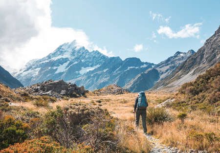 Amazing natural landscapes in New Zealand.  Beautiful Mountains .の写真素材