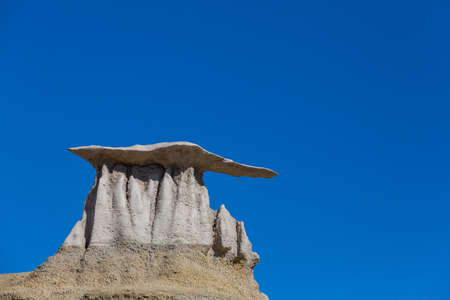 Unusual desert landscapes in Bisti badlands, De-na-zin wilderness area, New Mexico, USAの写真素材