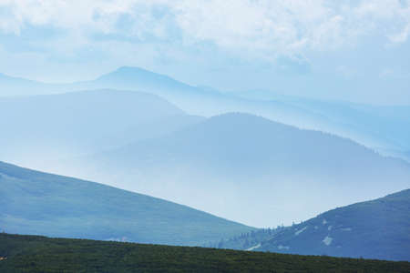 Beautiful natural landscapes in Carpathian mountainsの写真素材
