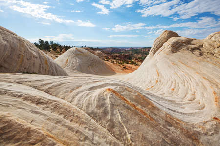 Sandstone formations in Utah, USA. Beautiful Unusual landscapes.の写真素材