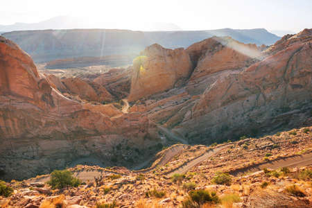 Sandstone formations in Utah, USA. Beautiful Unusual landscapes.