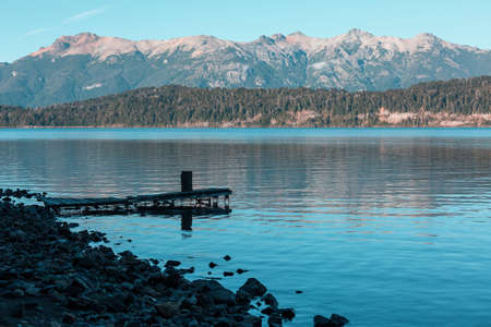 Beautiful mountain landscapes in Patagonia. Mountains lake in Argentina, South America.の写真素材