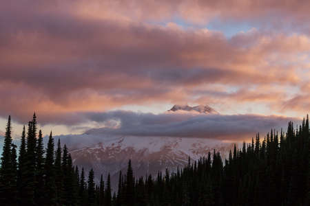 Beautiful mountain peak in  North Cascade Range, Washington,  USAの写真素材