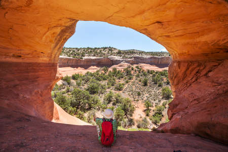 Natural arches formation in Colorado, USA