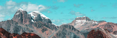 Beautiful mountains landscapes in Cordillera Blanca,  Peru, South America