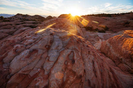 Sandstone formations in Utah, USA. Beautiful Unusual landscapes.の写真素材