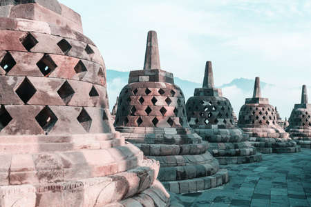 Famous Borobudur Temple, Java, Indonesia.の写真素材
