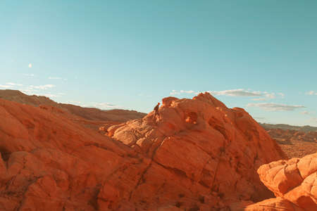 Valley of Fire State Park, Nevada, USA. Unusual natural landscapes.の写真素材