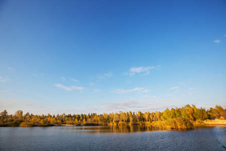 The beautiful lake in Autumn season