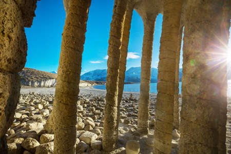 Unusual natural landscapes- The Crowley Lake Columns in California, USA.の写真素材