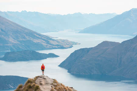 New Zealand landscapes.  Lake Wanakaの写真素材